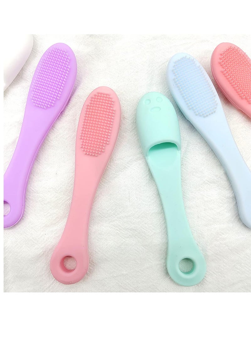 5-Pack Soft Silicone Manual Facial Cleansing Brushes, Face Scrubber Cleanser Brush for Gently and Effectively Cleaning, Removing Blackheads and Massaging