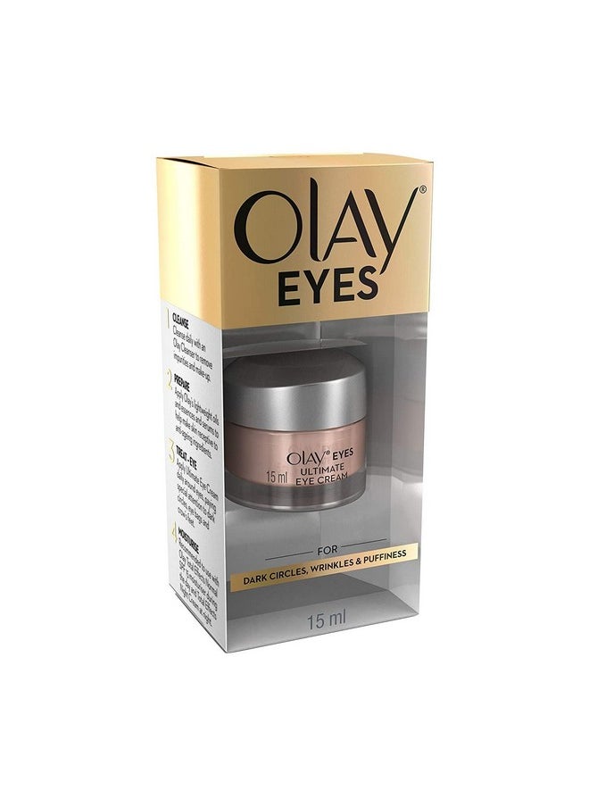 Eye Cream | Reduces Dark Circle, Wrinkles And Puffiness | With Peptides And Niacinamide | Normal, Oily, Dry & Combination Skin L Paraben & Sulphate Free | (15Ml, (Ultimate Eye Cream)