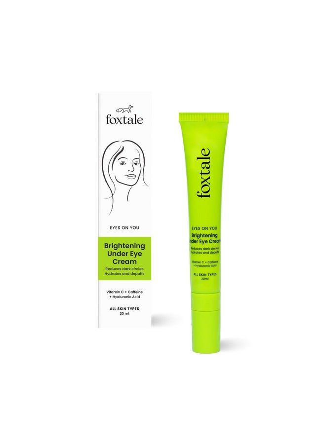 Brightening Under Eye Cream To Reduce Dark Circles And Puffy Eyes And Brighten With A Ceramic Tip, For All Skin Types, Unisex, 20Ml