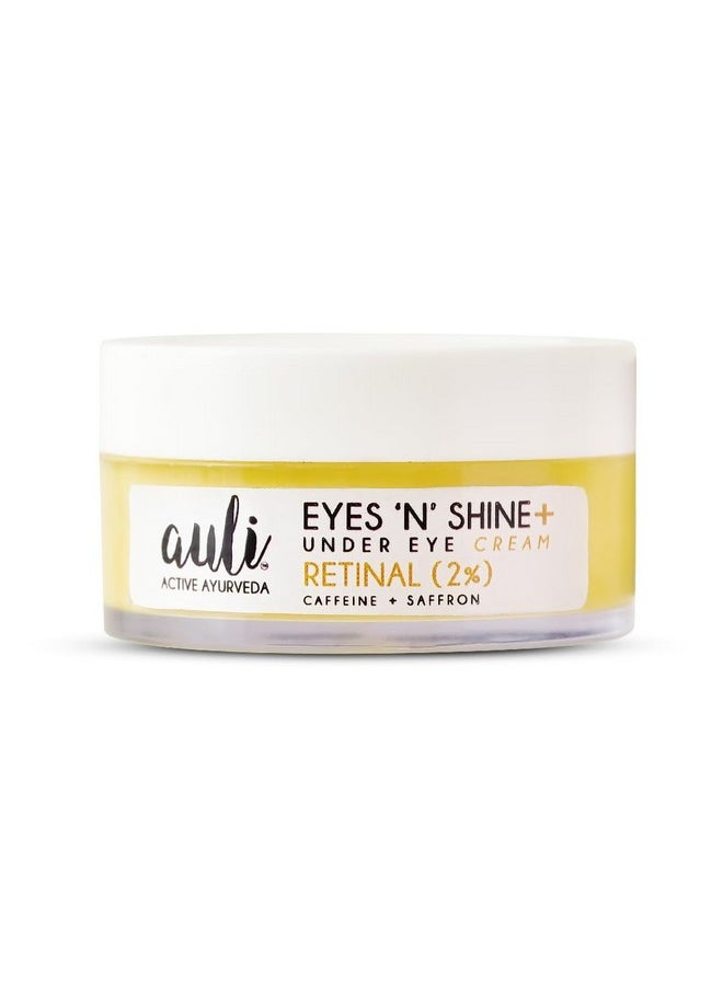 Auli Age -Defying Under-Eye Cream For All Skin Types, Hydrates, Reduces Dark Circles And Pigmentation For Bright, Clear, And Even Undereyes - Eyes And Shine+ - 30 Gm