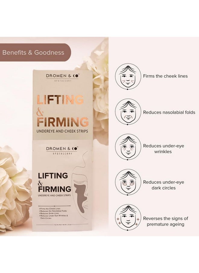 Lifting & Firming Undereye And Cheek Strips | Reduces Under Eye Wrinkles, Dark Circles & Smile Lines | Cheek Patch (Pack Of 5)