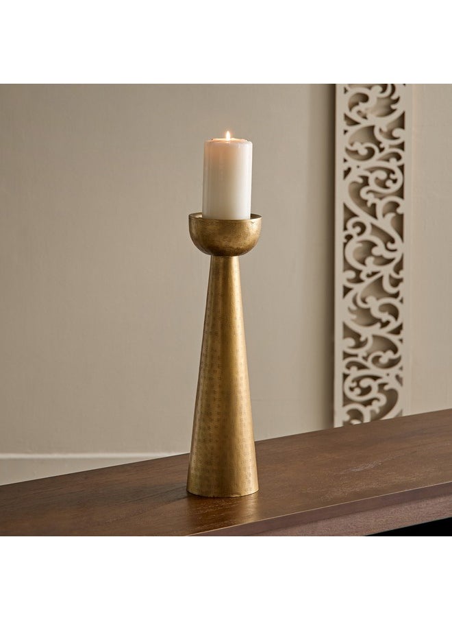 Arizona Metal Hammered Conical Pillar Candleholder 11 x 11 x 43.5 cm