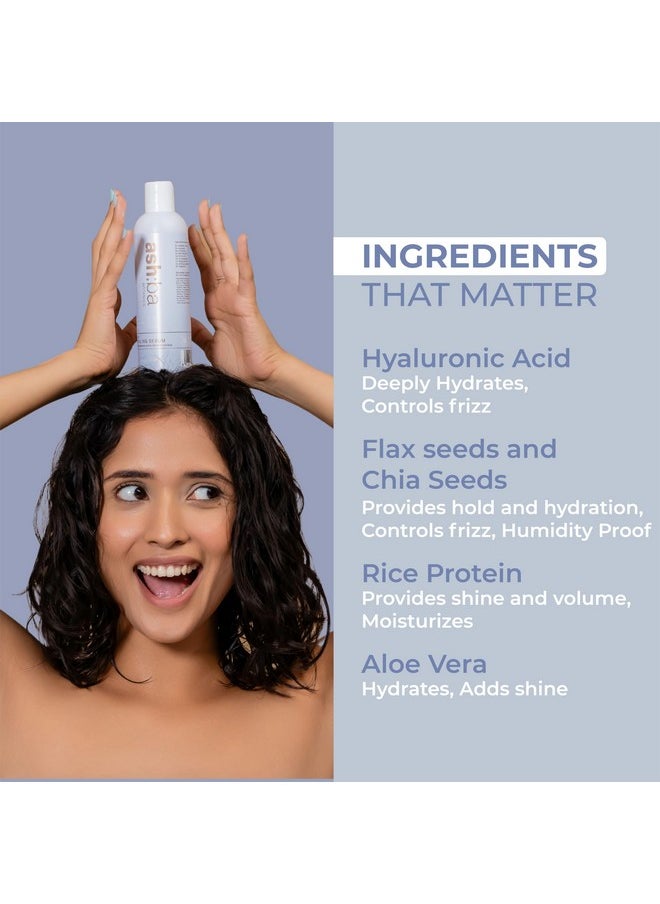 Curl Styling Serum Gel With Hyaluronic Acid | Provides Intense Hydration, Frizz Control, Bouncy & Shiny Hair | Lightweight, Non Sticky Hair Gel For Curly Hair, For Men & Women - 237Ml