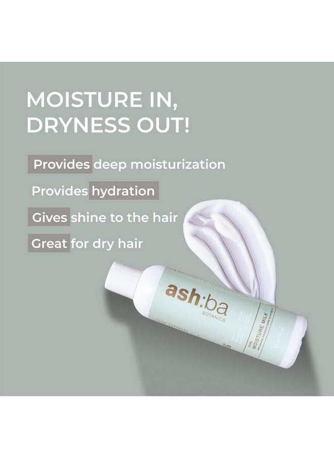 Curl Moisture Milk For Very Dry, Frizzy, Damaged, Curly & Wavy Hair | Leave In Cream With Moringa, Argan & Shea Butter For Deep Moisture, Frizz Control & Shine | For Men & Women - 100Ml