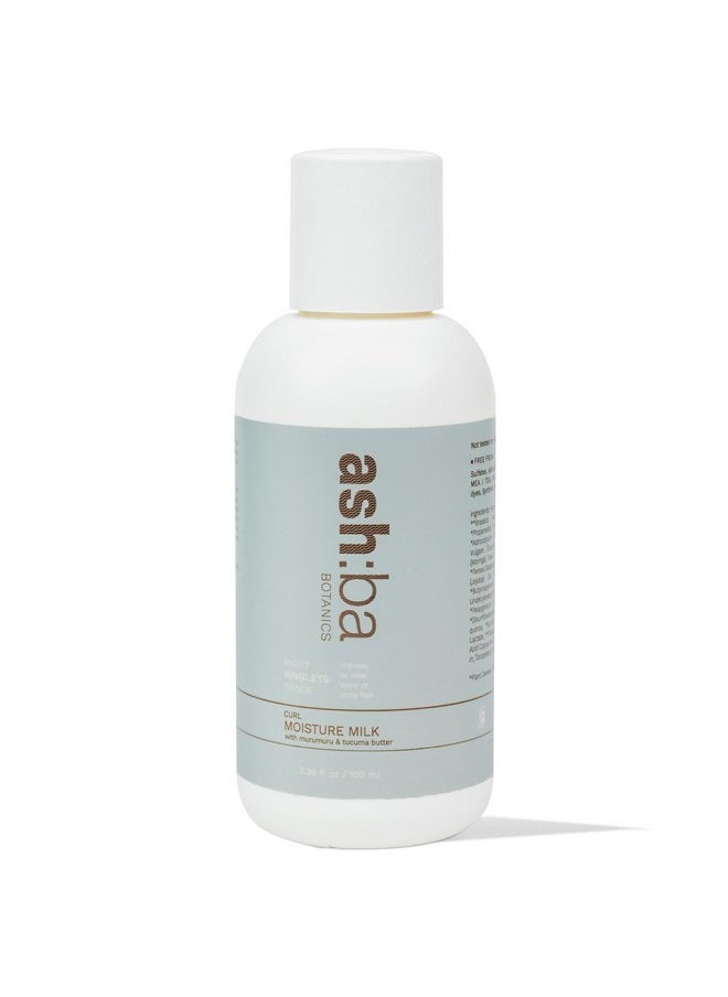 Curl Moisture Milk For Very Dry, Frizzy, Damaged, Curly & Wavy Hair | Leave In Cream With Moringa, Argan & Shea Butter For Deep Moisture, Frizz Control & Shine | For Men & Women - 100Ml