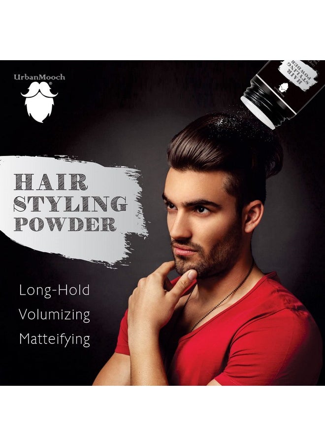 Hair Volumizing Powder Wax For Strong Hold With Wooden Boar & Nylon Bristle Hair Brush For Blow Brying, Volume, Styling, Curling, And Straightening