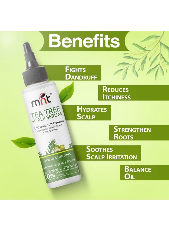 Tea Tree Anti-Dandruff Scalp Serum 100 Ml For Dry & Frizzy Hair | Pre Shampoo Treatment For Dandruff | Soothe Itchy Scalp And Removes Dandruff | For Men & Women