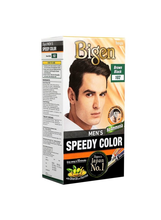 Men'S Speedy Color, Hair Color, 80G - Brown Black 102 (Pack Of 1)