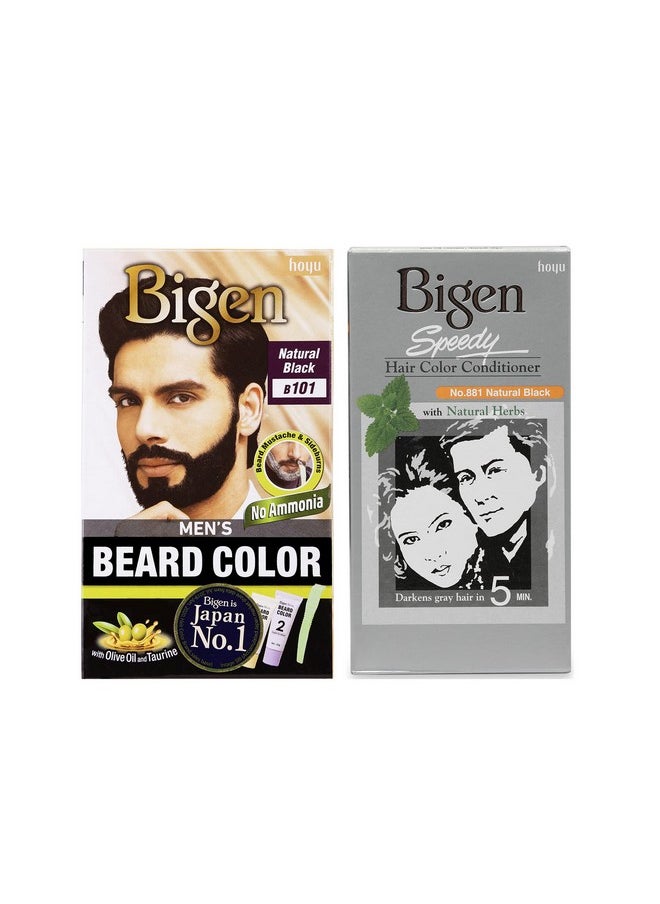 Beard Black Color 101 & Speedy Color 881 (Pack Of 2)