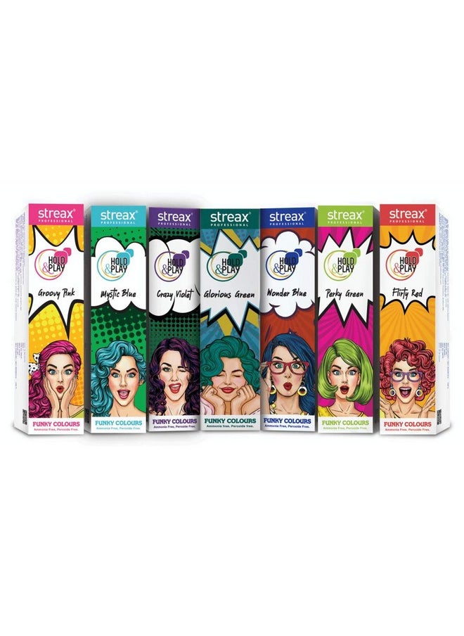 Hold & Play Funky Colours Hair Color, 100G (Pack Of 1) - Mystic Blue