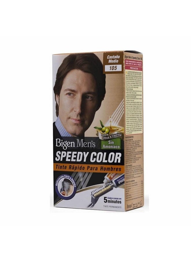 Bigen Men'S Speedy Hair Color Medium Brown 40Gm+40Gm -105, 80G