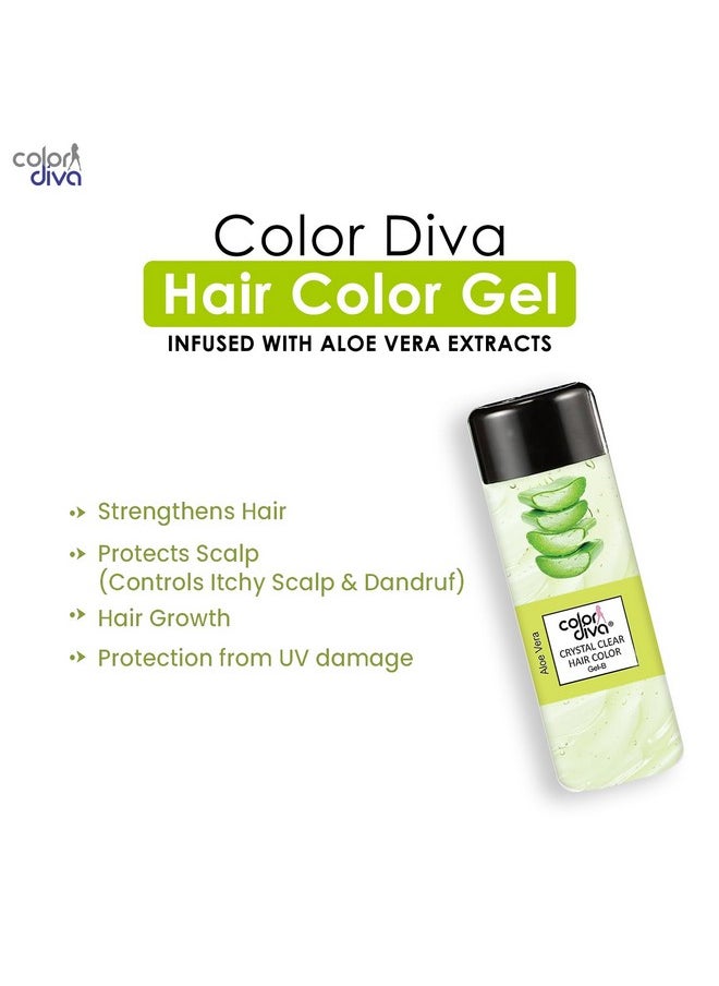 Crystal Clear Amonia Free Gel Hair Color, 200Ml Brown, Alternate To Hair Dye Instant Result, For Men & Women, No Paraben, No Ppd & No Harmful Chemicals (Apple-Aloe Vera Gel)