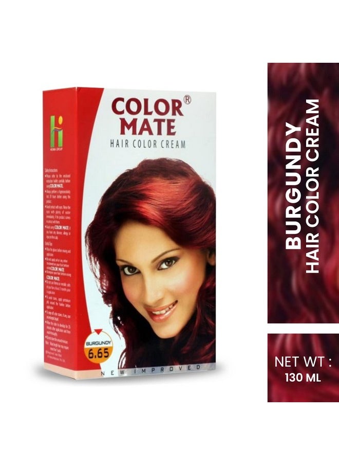 Hair Color Cream, Burgundy, 130Ml (Pack Of 2)