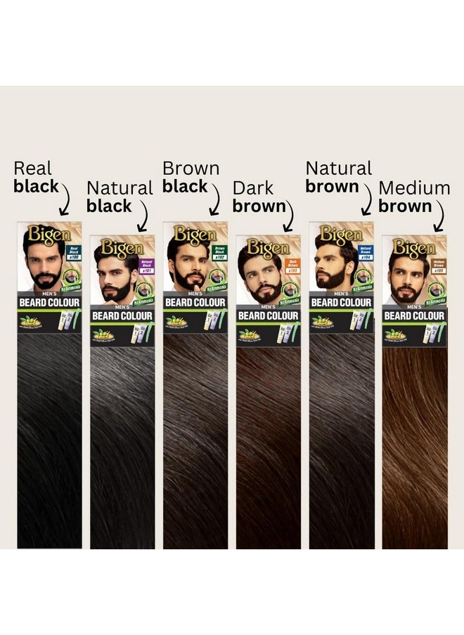 Men'S Beard Color Medium Brown 20Gm+20Gm -105, 102 G