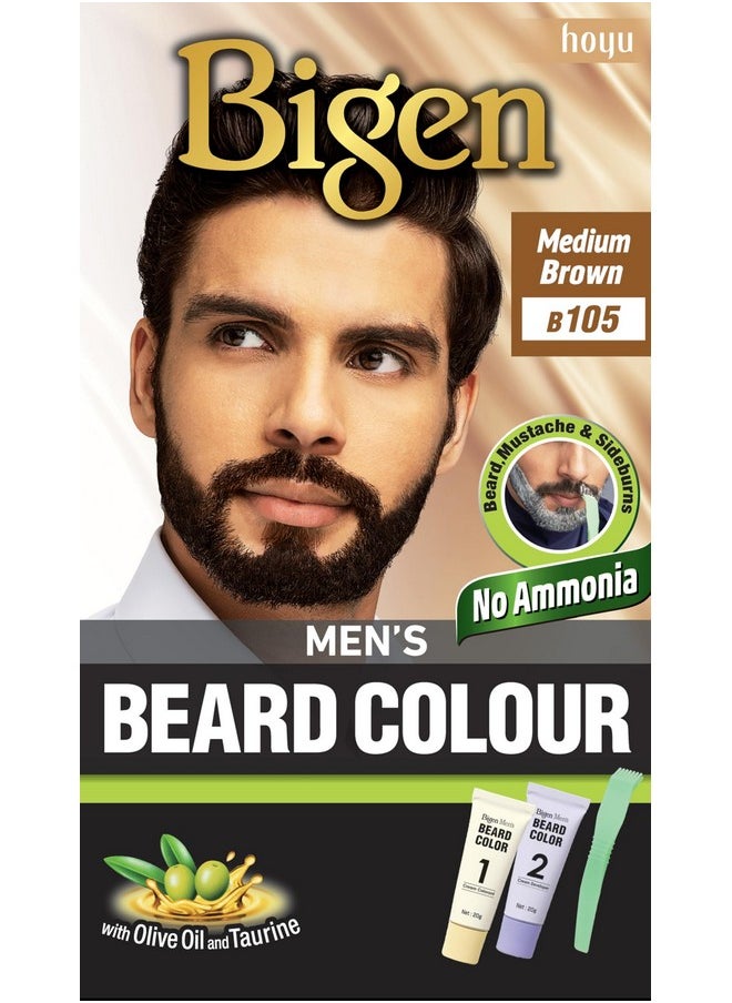 Men'S Beard Color Medium Brown 20Gm+20Gm -105, 102 G