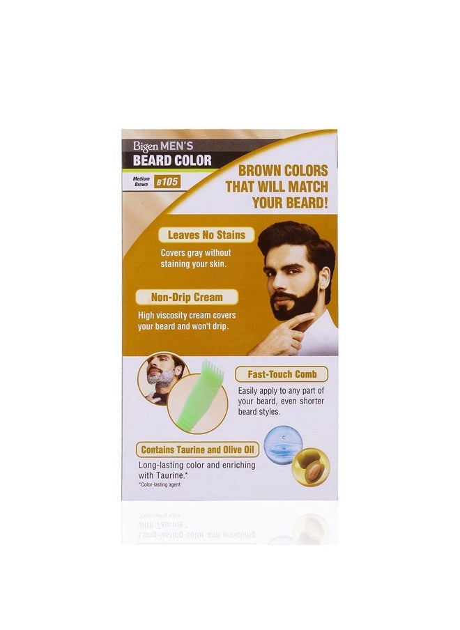 Men'S Beard Color Medium Brown 20Gm+20Gm -105, 102 G