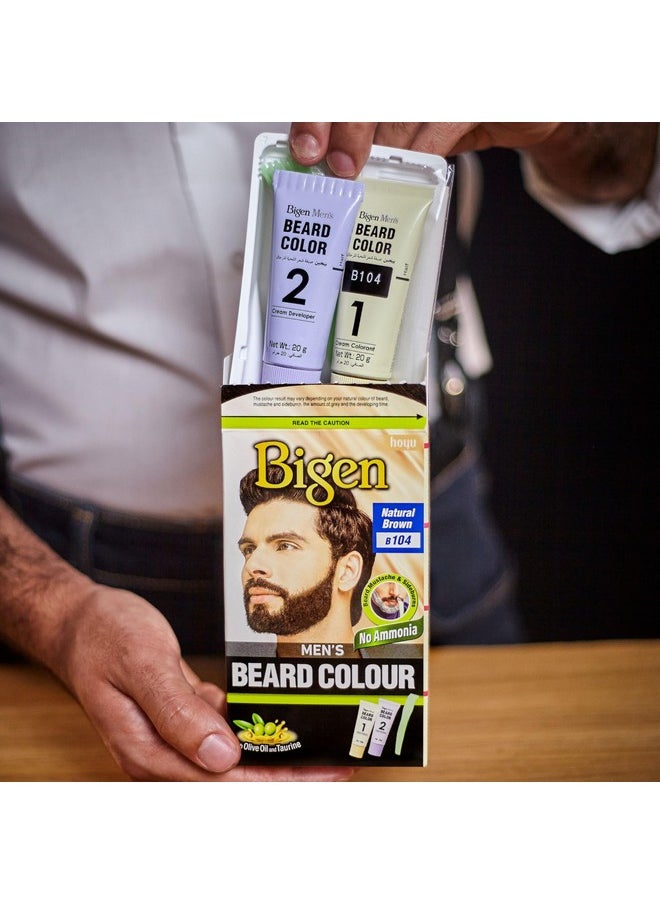 Men'S Beard Color Natural Brown (B104) 20Gm+20Gm=40Gm