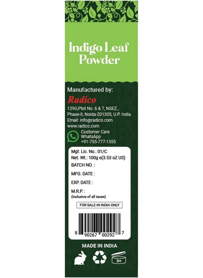 Organic Indigo Leaf Powder Hair Color, 100G, Black (Pack Of 4)