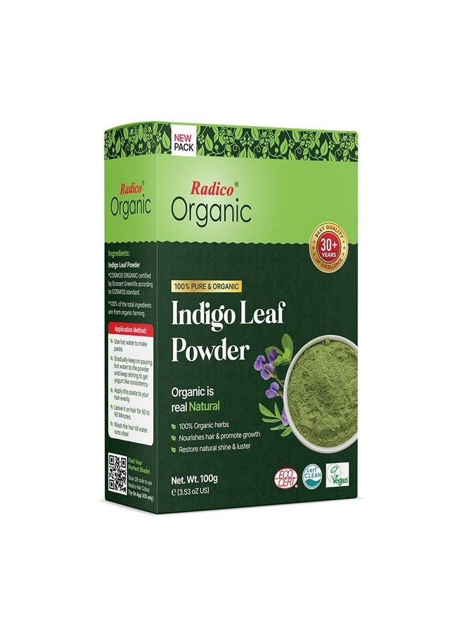 Organic Indigo Leaf Powder Hair Color, 100G, Black (Pack Of 4)