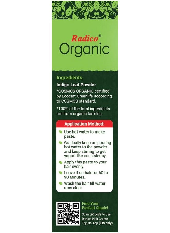 Organic Indigo Leaf Powder Hair Color, 100G, Black (Pack Of 4)