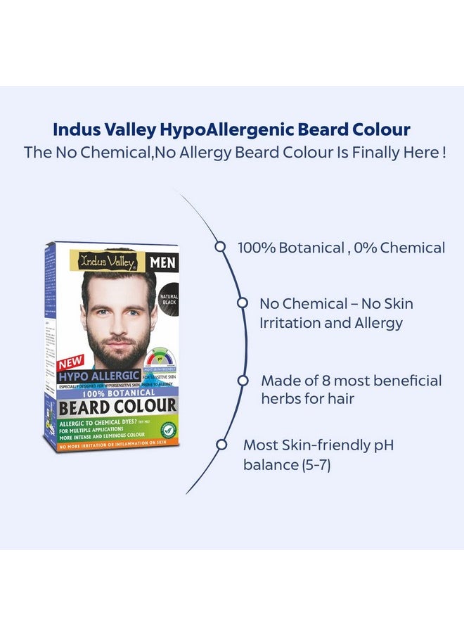 100% Botanical Hypo Allergic Aqua Beard Colour - Black (100G +15Ml)