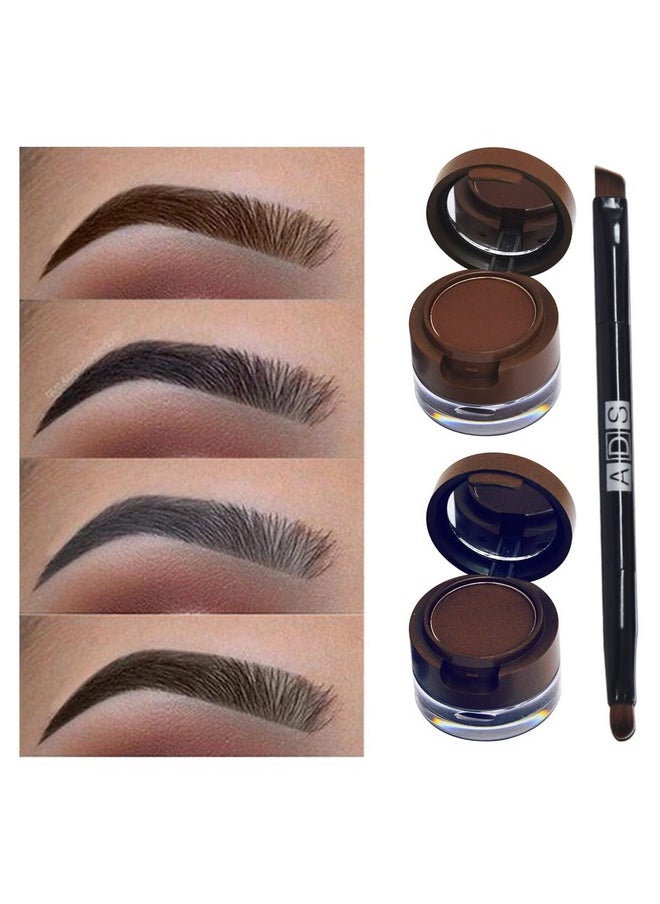 Good Choice India 24 Hour Long Lasting Waterproof Eye Brow Powder & Eye Brow Gel, Black-Brown, 7G (A8620)