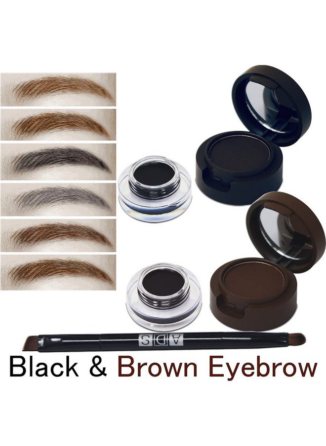 Good Choice India 24 Hour Long Lasting Waterproof Eye Brow Powder & Eye Brow Gel, Black-Brown, 7G (A8620)