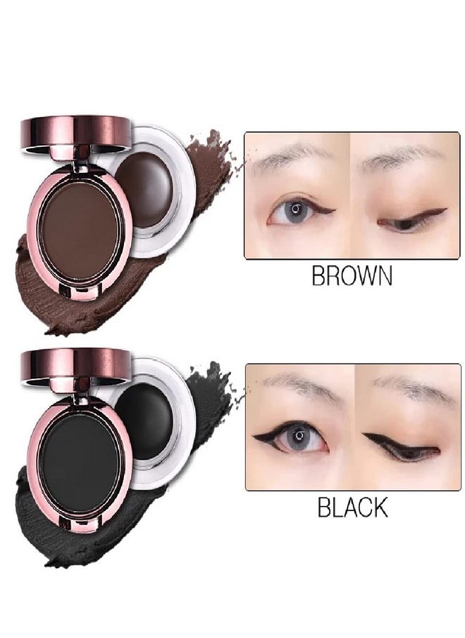 Good Choice India 24 Hour Long Lasting Waterproof Eye Brow Powder & Eye Brow Gel, Black-Brown, 7G (A8620)