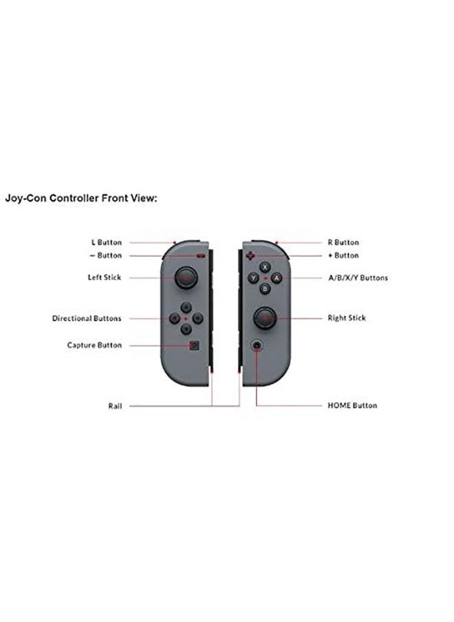 Joy Cons Wireless Controller for Nintendo Switch, L/R Controllers Replacement Compatible with Nintendo Switch - Neon Red/Neon Blue