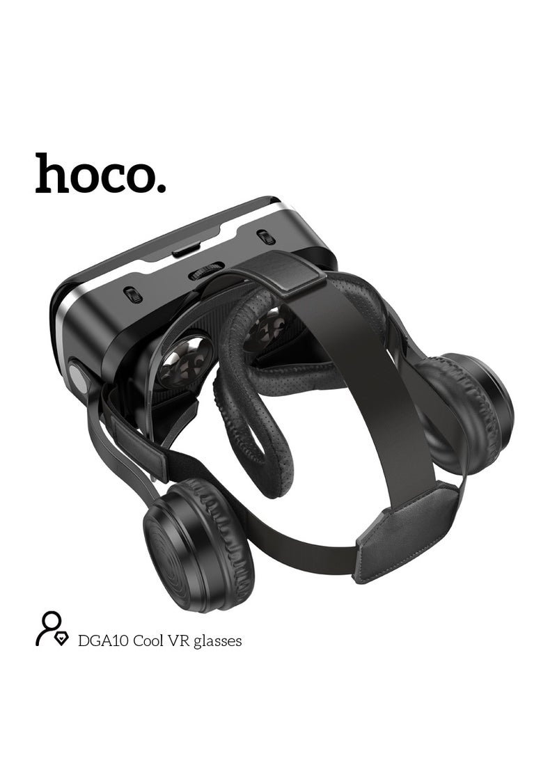 hoco DGA10 VR Glasses – Wide-Angle Viewing, Adjustable Interpupillary Distance, Compatible with 5.5-7.2 Inch Phones