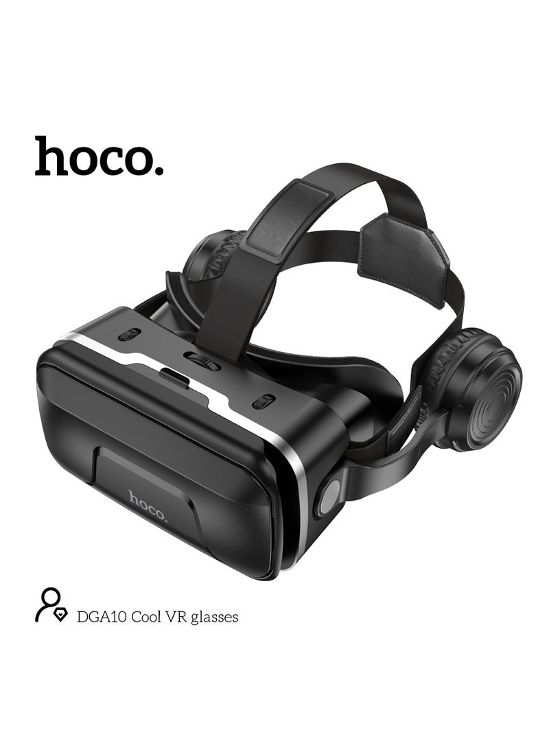 hoco DGA10 VR Glasses – Wide-Angle Viewing, Adjustable Interpupillary Distance, Compatible with 5.5-7.2 Inch Phones