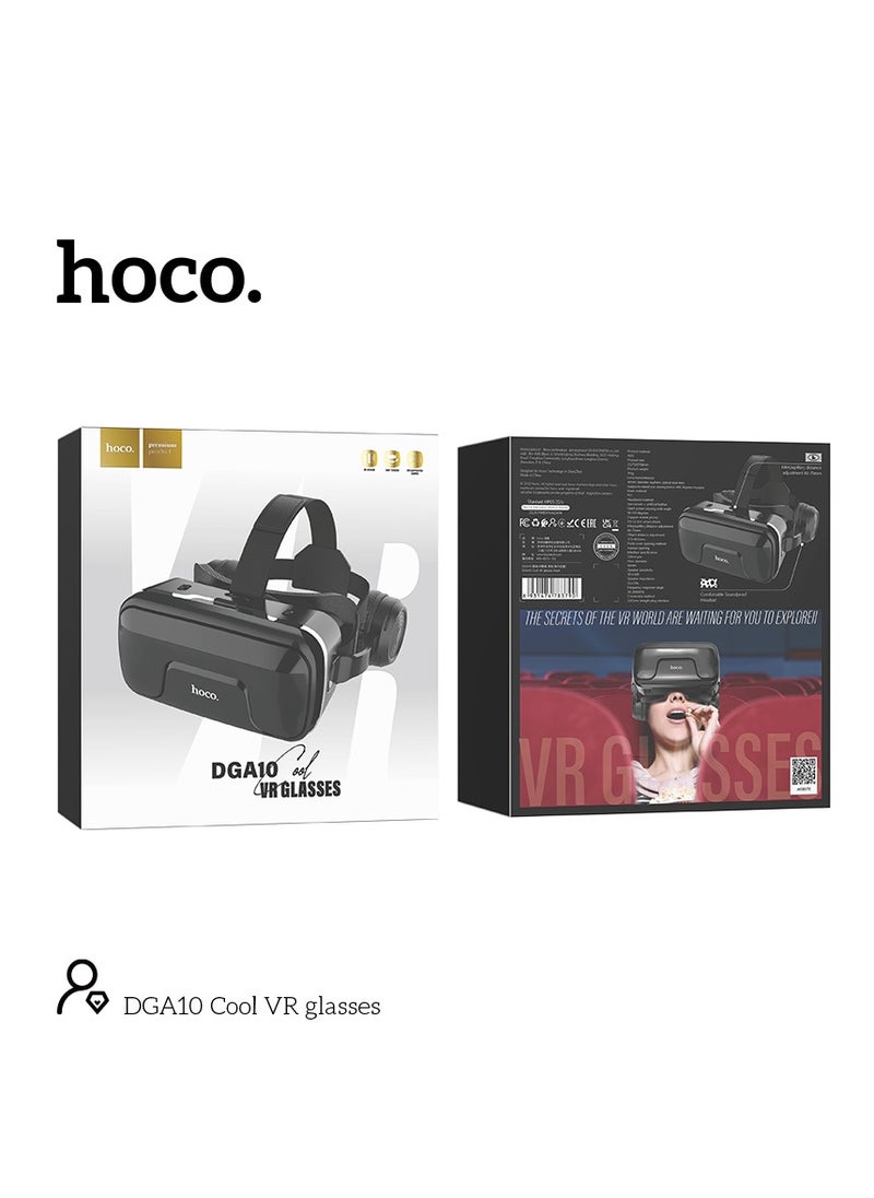 hoco DGA10 VR Glasses – Wide-Angle Viewing, Adjustable Interpupillary Distance, Compatible with 5.5-7.2 Inch Phones