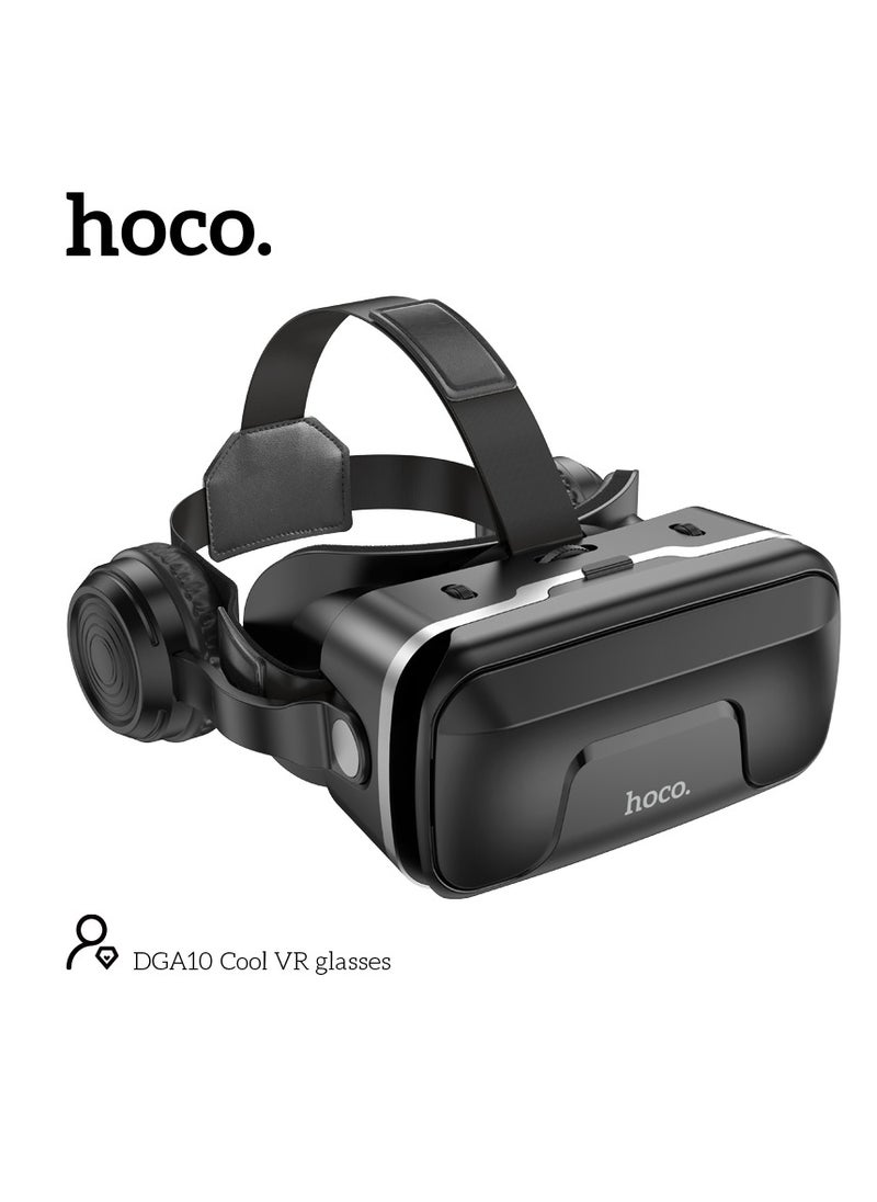 hoco DGA10 VR Glasses – Wide-Angle Viewing, Adjustable Interpupillary Distance, Compatible with 5.5-7.2 Inch Phones