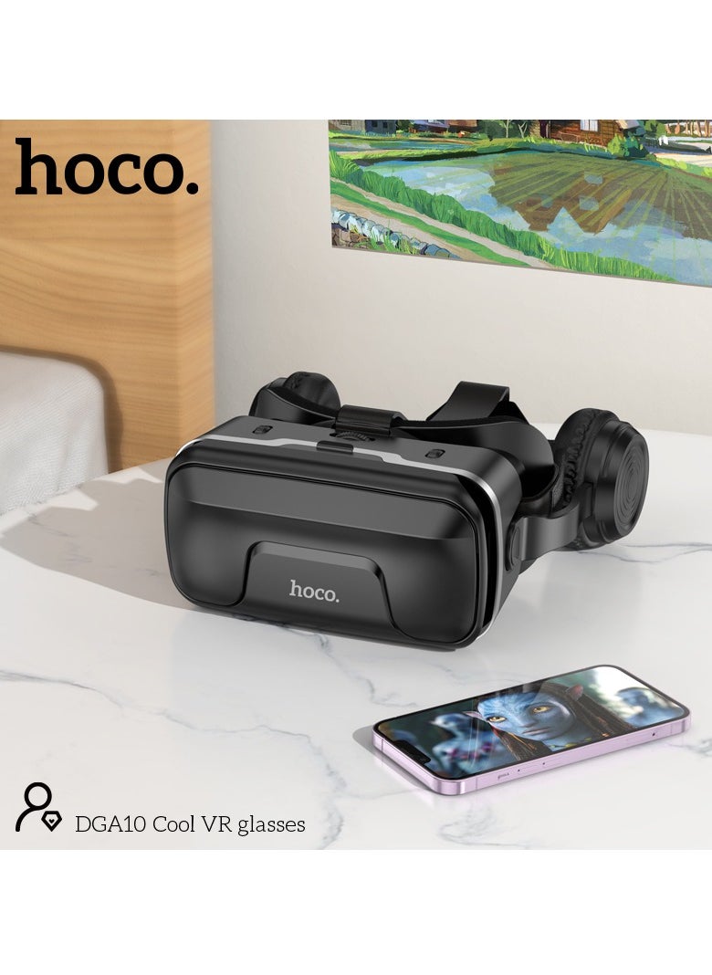 hoco DGA10 VR Glasses – Wide-Angle Viewing, Adjustable Interpupillary Distance, Compatible with 5.5-7.2 Inch Phones