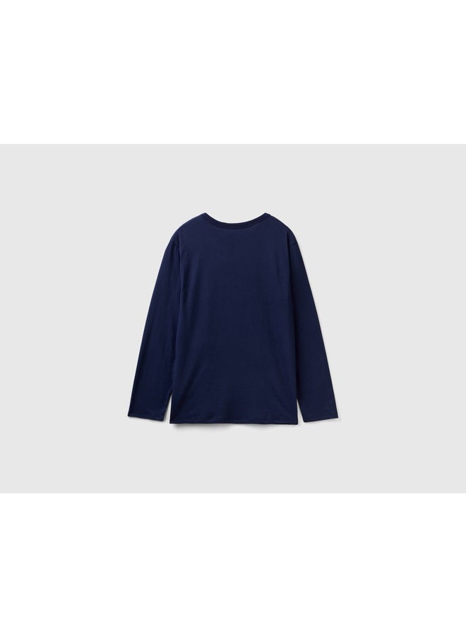 Logo T-Shirt In Long Fiber Cotton