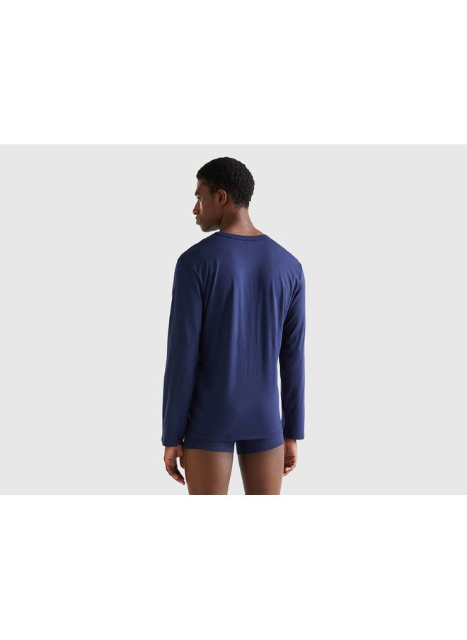Logo T-Shirt In Long Fiber Cotton