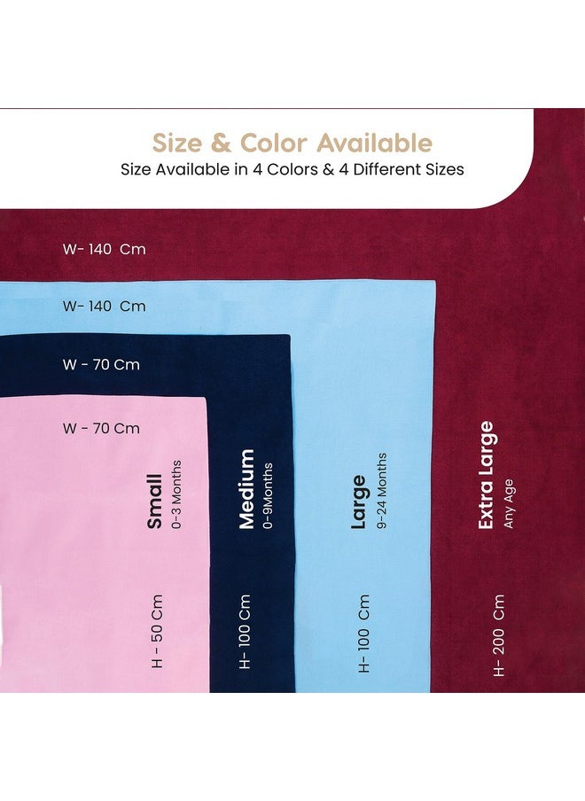 Baby Dry Sheet/Mattress Protector (Waterproof/Quick Drying/Extra Absorbent/Reusable) - Pack Of 2 (Medium (70Cm X 100Cm), Maroon & Royal Blue)