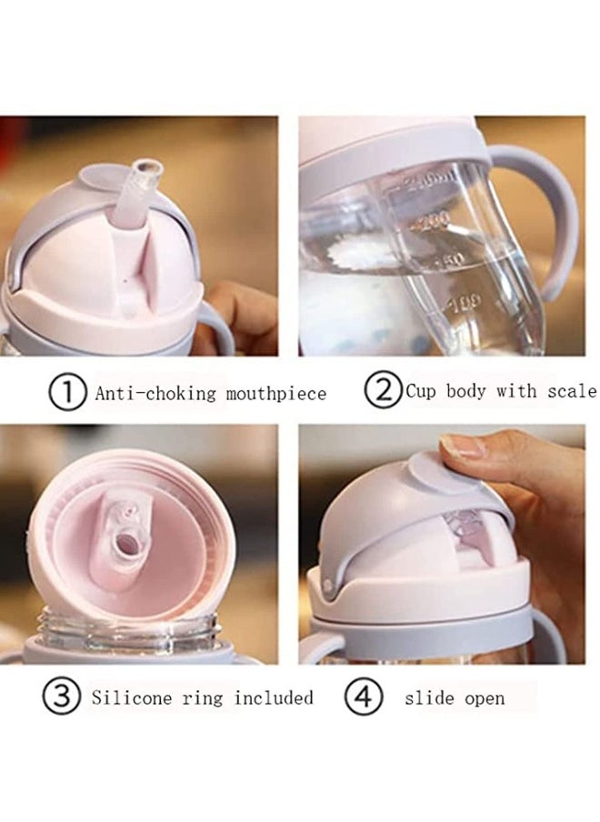 Sippy Cup for Baby, Sippy Cup for Baby more than 6 months, Spill-Proof Sippy Cup, Toddler Cup with Straw and Handle, Anti-drop