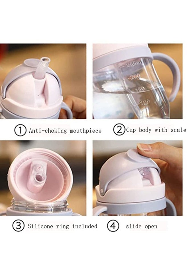 Sippy Cup for Baby, Sippy Cup for Baby more than 6 months, Spill-Proof Sippy Cup, Toddler Cup with Straw and Handle, Anti-drop, Anti-leakage