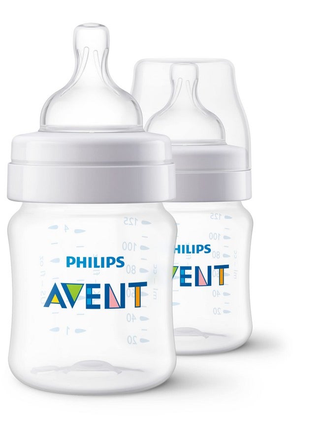 Ps Avent Anti-Colic Baby Feeding Bottles | 4Oz/125Ml - Pack Of 2 | Scy100/20