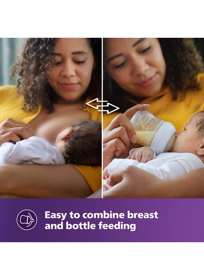 Ps Avent Natural Baby Feeding Bottle | No.1 Brand Recommended By Moms Worldwide | Ideal For 3 Months+| Natural Response Technology Mimics Breastfeeding | Uniquely Designed Nipple Releases Milk Only When Baby Drinks | Pack Of 2 | Scy906/02