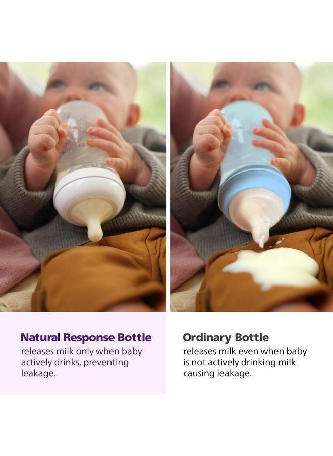 Ps Avent Natural Baby Feeding Bottle | No.1 Brand Recommended By Moms Worldwide | Ideal For 3 Months+| Natural Response Technology Mimics Breastfeeding | Uniquely Designed Nipple Releases Milk Only When Baby Drinks | Pack Of 2 | Scy906/02