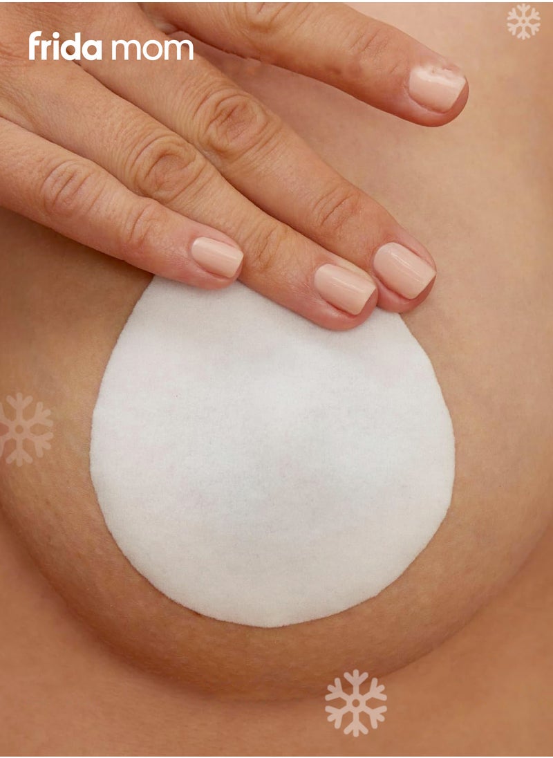 Frida Mom Cooling Hydrogel Nipple Pads – Instant Relief for Sore Nipples, Stays Cold 10X Longer, Hydrating Vitamin E, Ultra-Hygienic & Disposable – 8 Pads