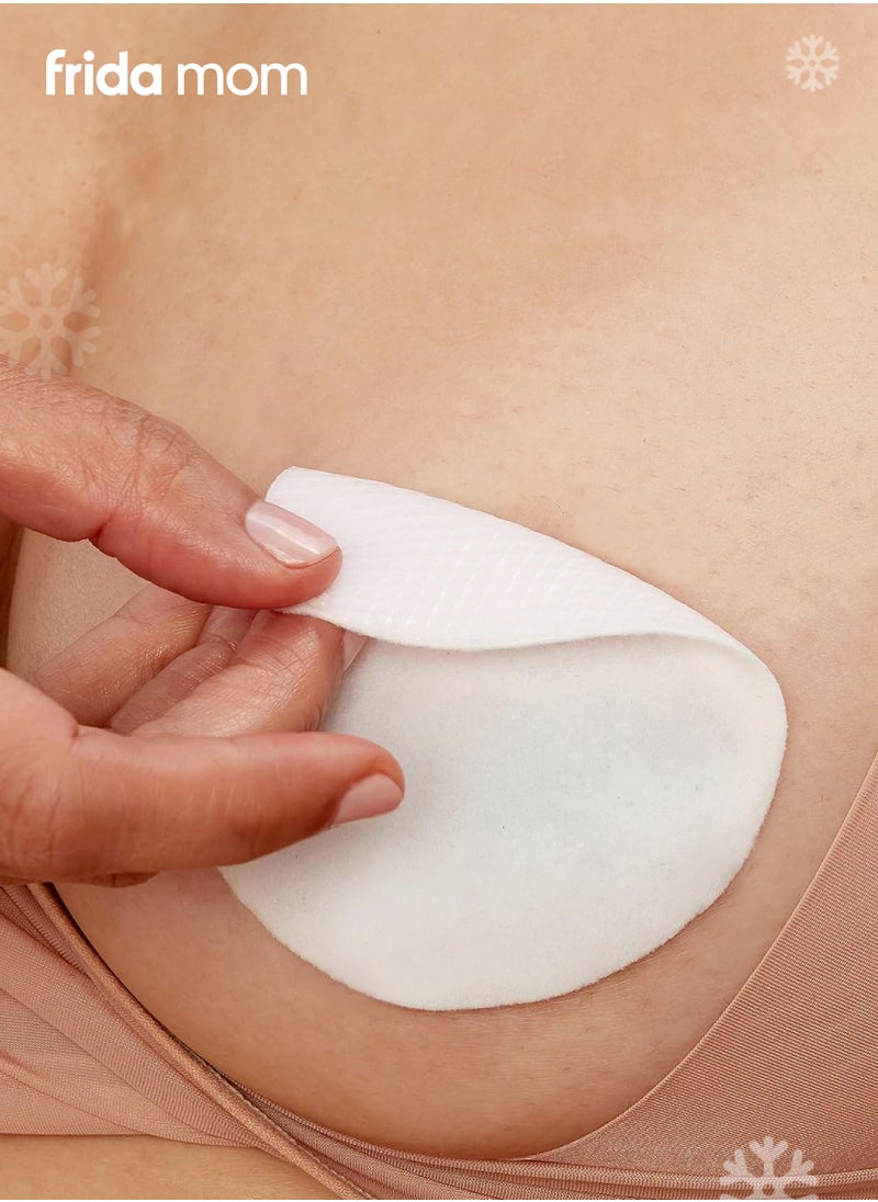 Frida Mom Cooling Hydrogel Nipple Pads – Instant Relief for Sore Nipples, Stays Cold 10X Longer, Hydrating Vitamin E, Ultra-Hygienic & Disposable – 8 Pads