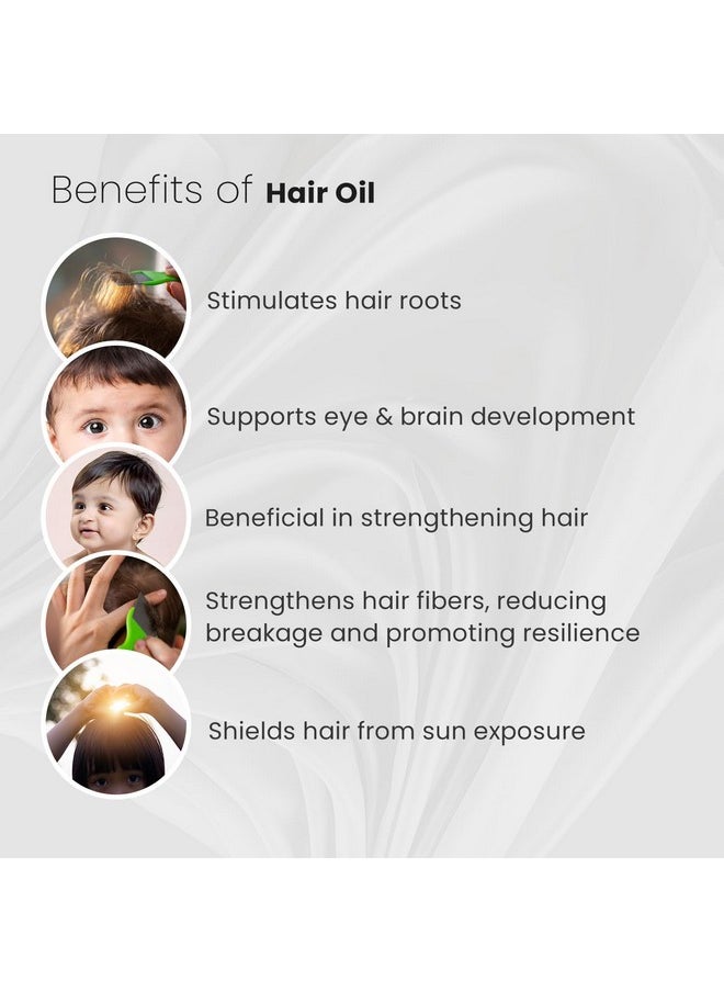 Ayurvedic Nourishing Hair Oil For Babies & Kids | Best Baby Hair Oil For Hair Growth | Natural Hair Oil For Kids 0-3 Years | Ayurvedic Hair Oil For Kids | Soothes Cradle Cap - 100Ml