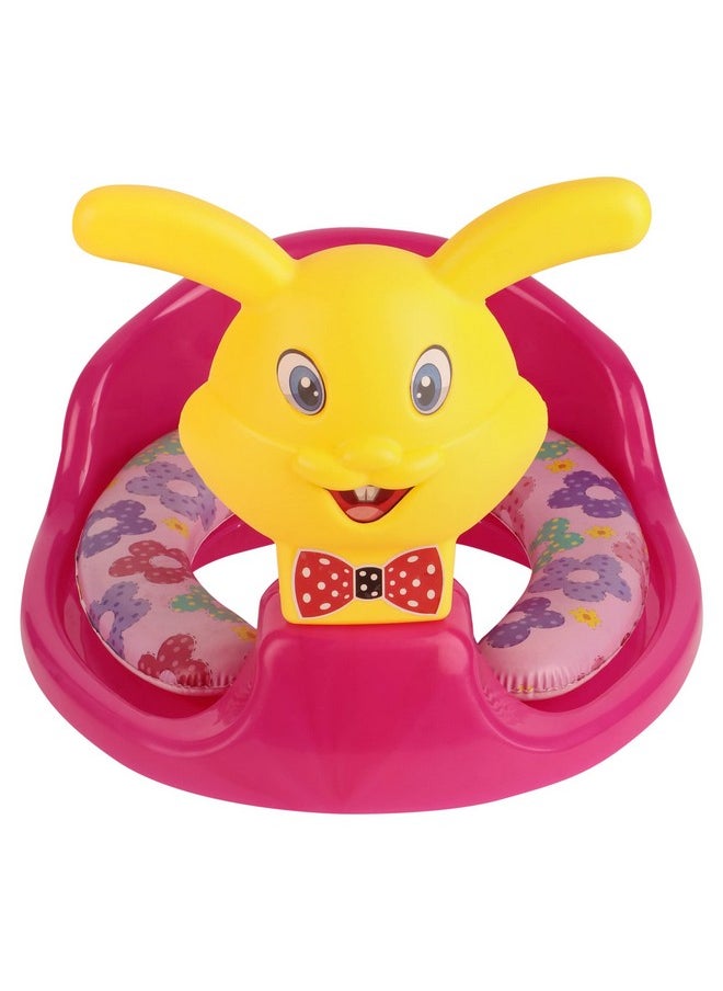 Kids Toilet Trainer Baby Potty Seat With Rabbit Handle And Back Support Toilet Seat For Girls & Boys (Pink)