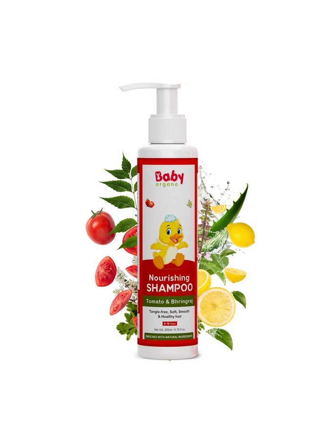 Ayurvedic Bhringraj, Lemon Tear Free Baby Shampoo For Newborns And Kids Promotes Healthy Shiny, Smooth, Silky & Anti Hair Loss Shampoo 200Ml