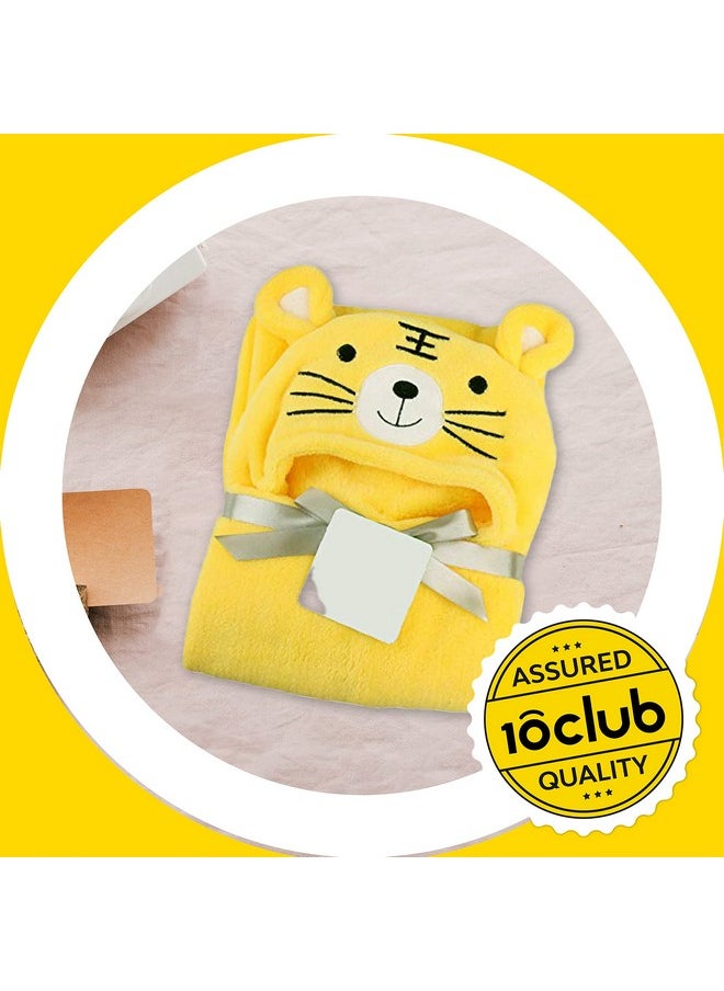 Polyester Towel (1 Piece, Yellow) - 250Tc, 86.36 X 81.28 Cm