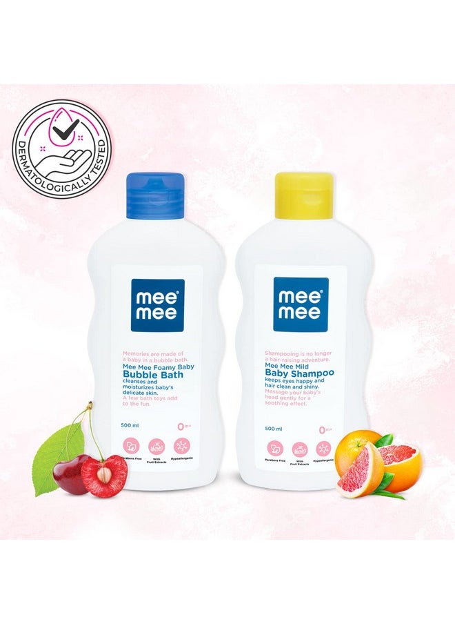 Gentle Baby Bubble Bath And Mild Baby Shampoo, 500Ml