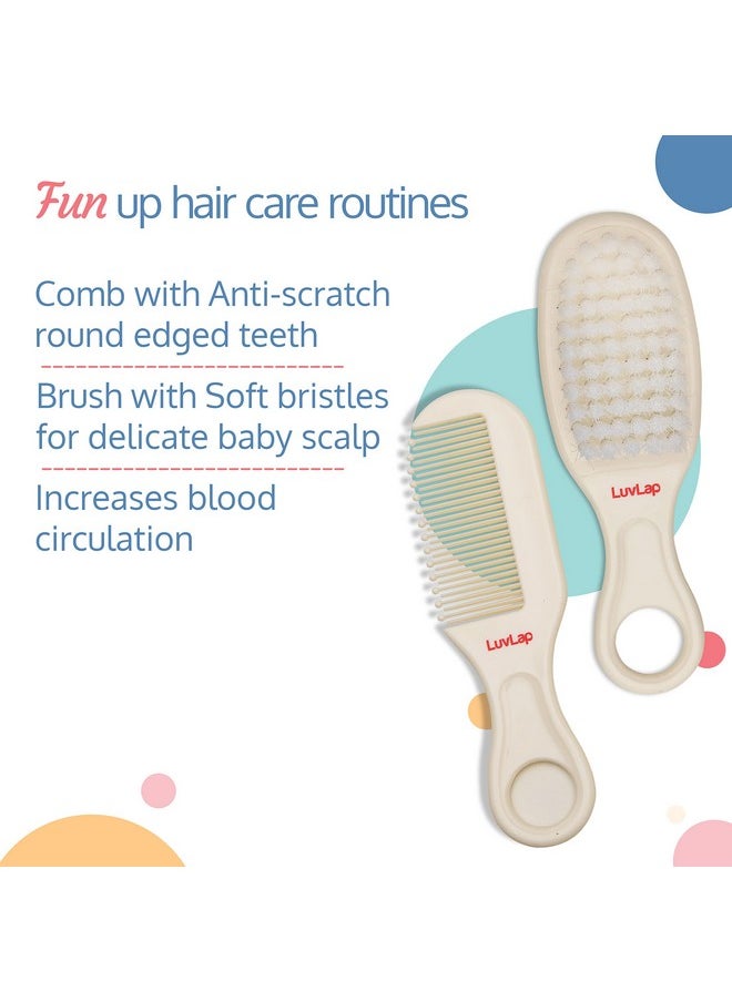 7In1 Baby Grooming Kit,Portable Baby Grooming Kit For New Born Baby,Finger Brush,Hair Brush,Comb,Baby Nail Scissor,Baby Nail Cutter,Tweezer,Nail Filer,Newborn,Infants,Toddlers (White), 1 Count